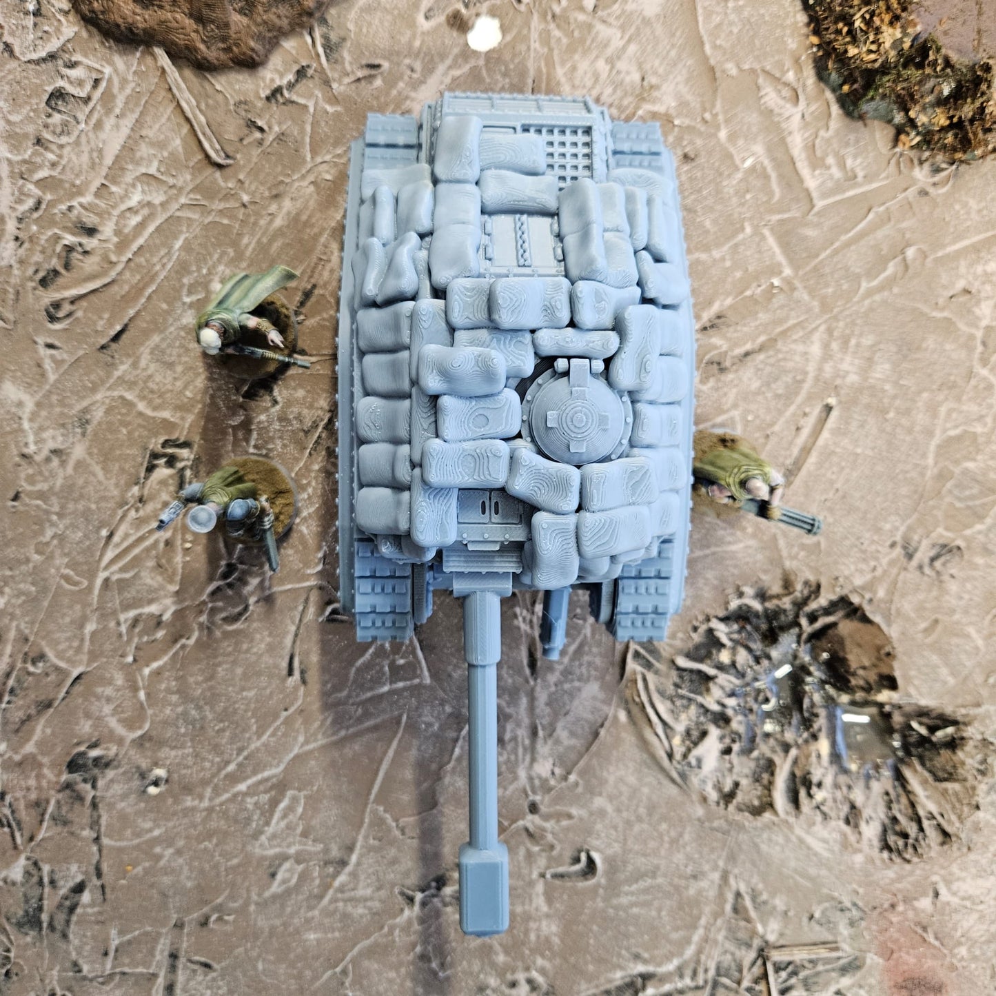 Medium Tank with Sandbag Fortifications - FDM Printed.