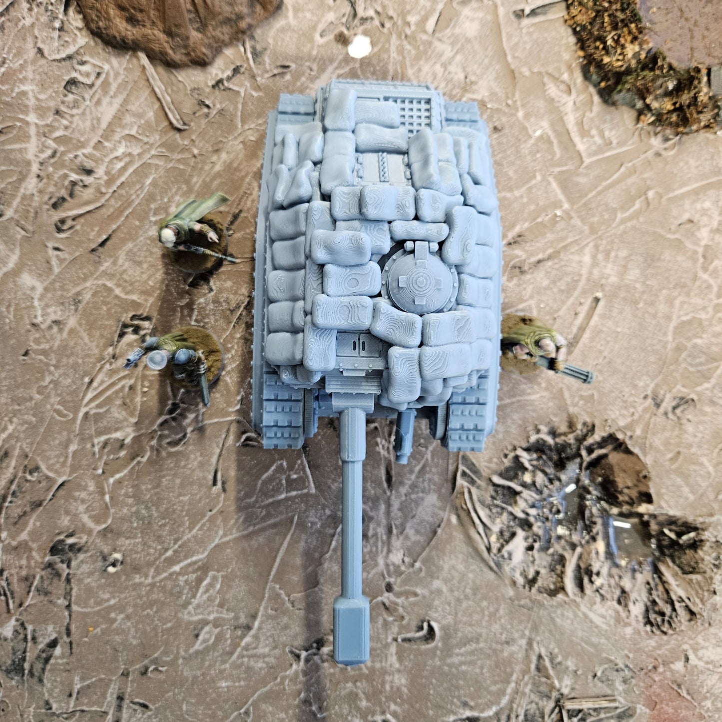Medium Tank with Sandbag Fortifications - FDM Printed.