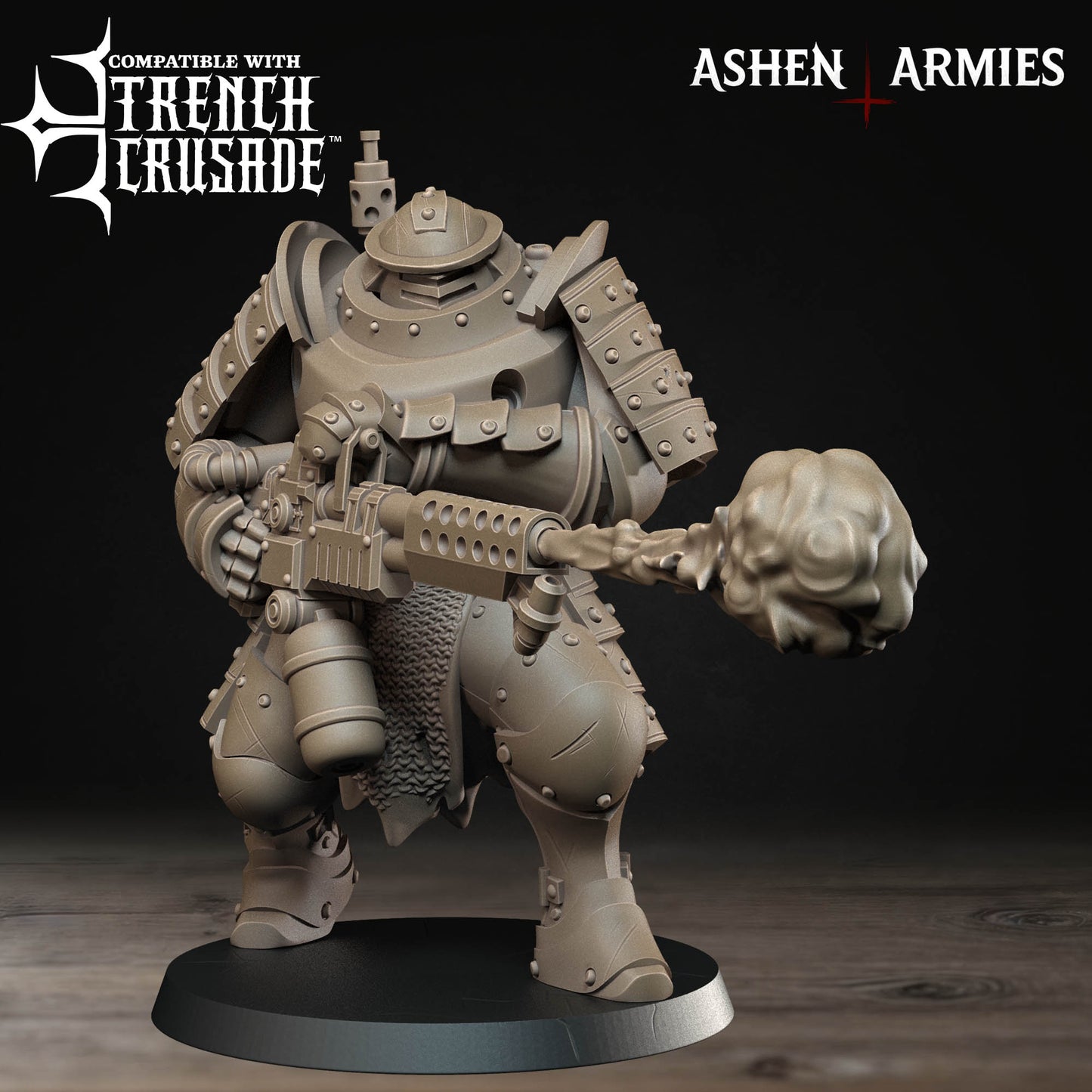 Mechanised Soldier with Flamethrower- Holy Shogunate - New Church Proxy - Trench War Trench Crusade Compatible. (Copy)