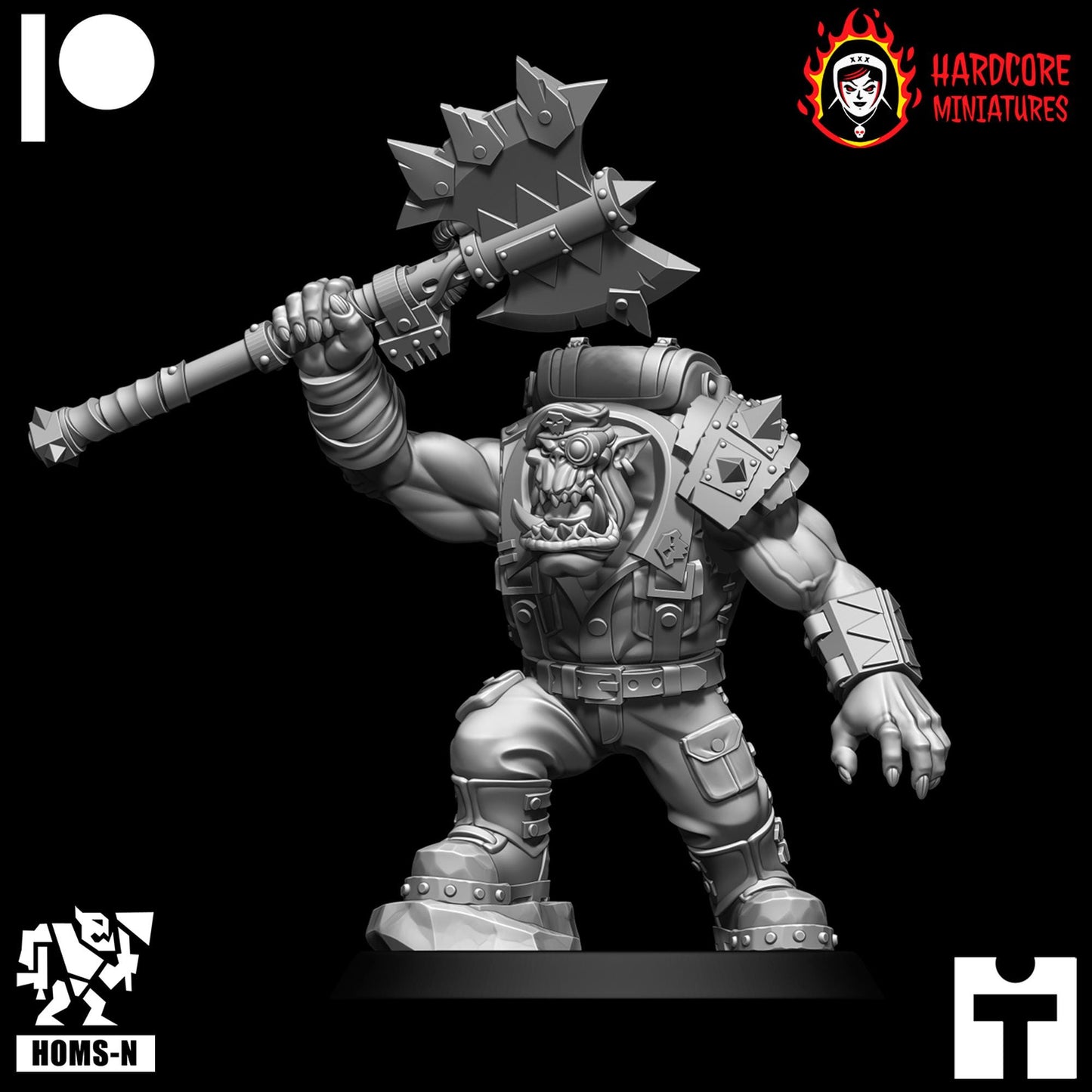 Brit Orcs Noble Big Officer - Hardcore Miniatures - Modular Ork Boyz