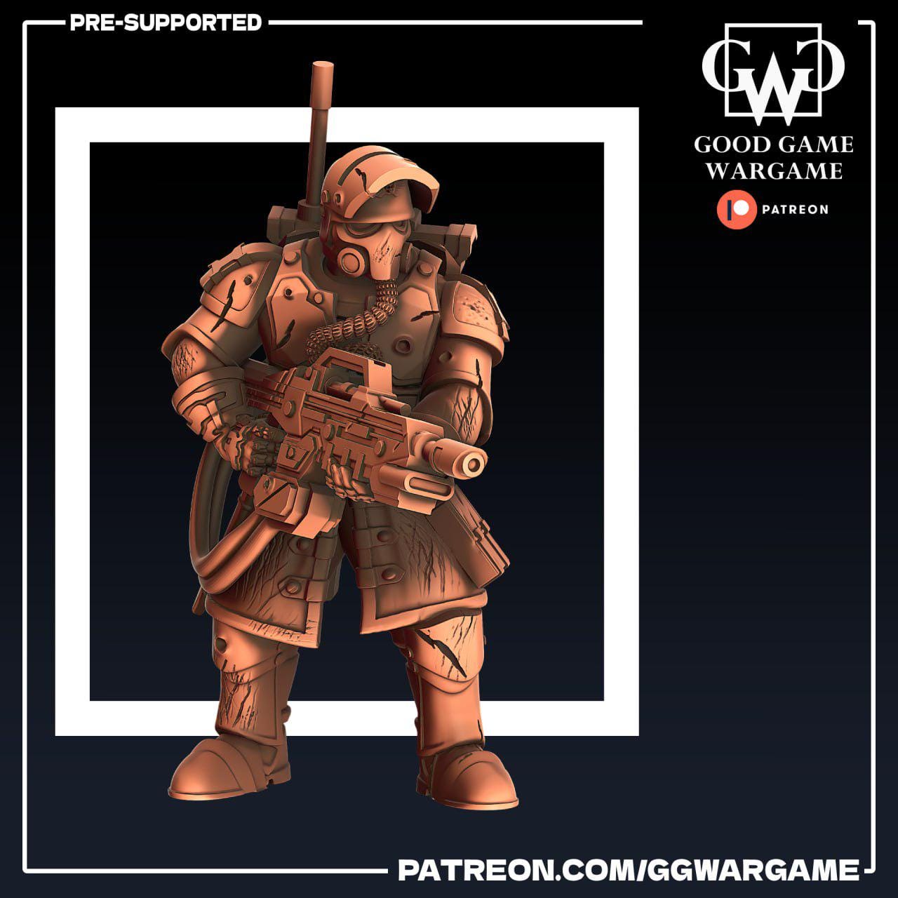 Steel Legion Squad Battle Damaged - Imperial Division Guard Militarum