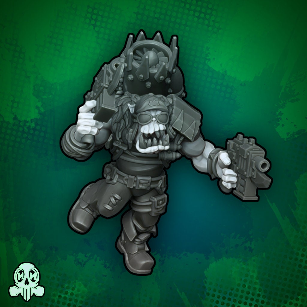 5 x Orkaz Ork Orc Boyz Big Tootha - Boyz that Fly through the Storm - Jetpacks - Orc Jetpack Boys Modular Kit - Malicious Minis