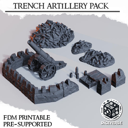 Trench Artillery Set Terrain - Crusade Scenery