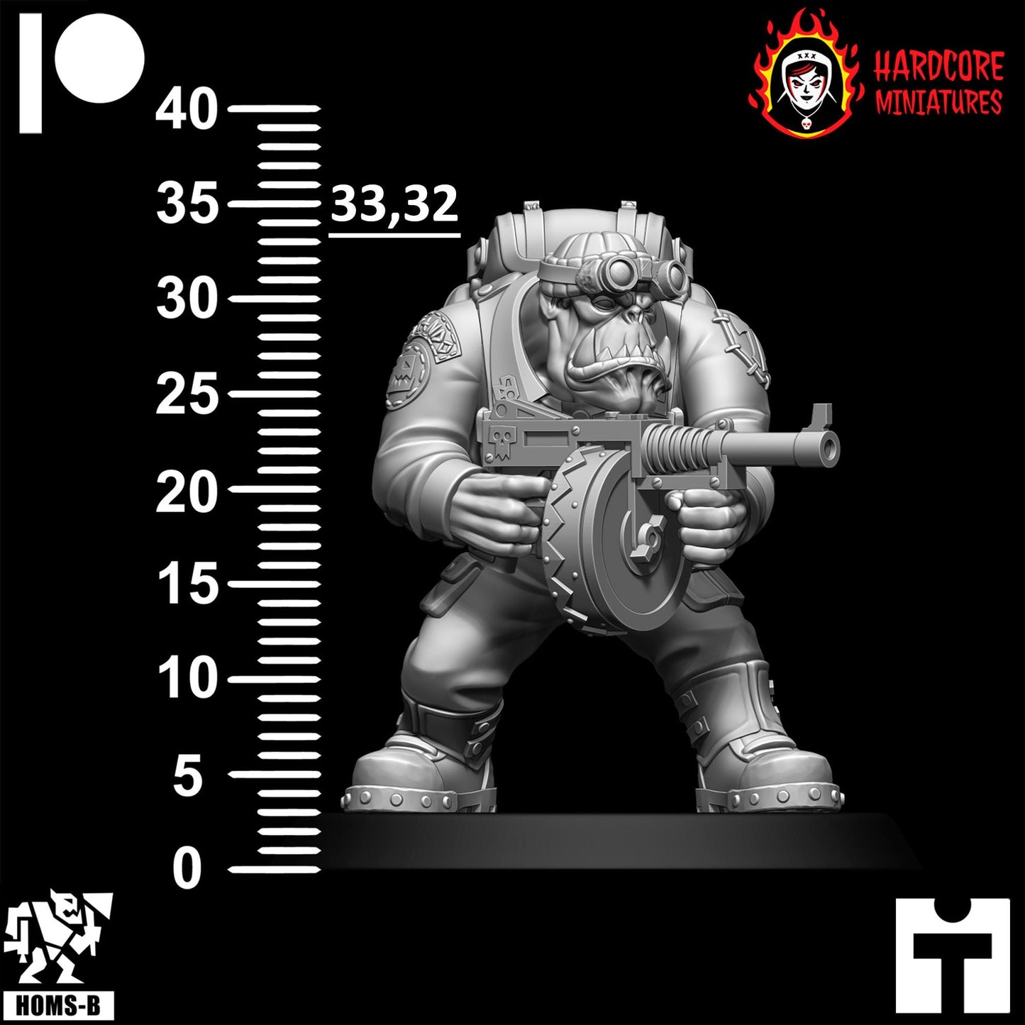 Space Brit Orcs Bits - Hardcore Miniatures - Modular Ork Boyz