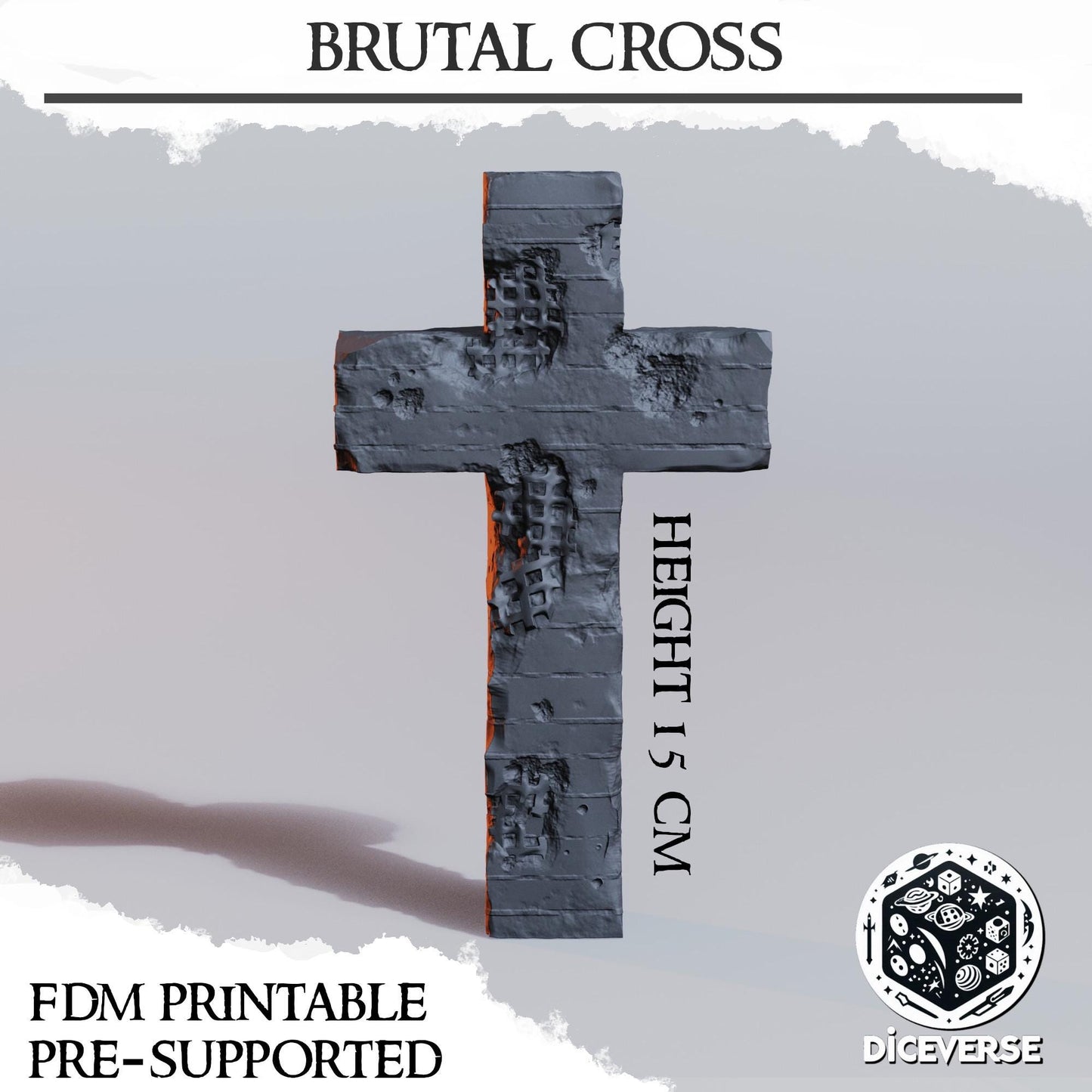 Large Trench Brutal Cross Terrain - Crusade Scenery
