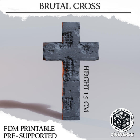 Large Trench Brutal Cross Terrain - Crusade Scenery