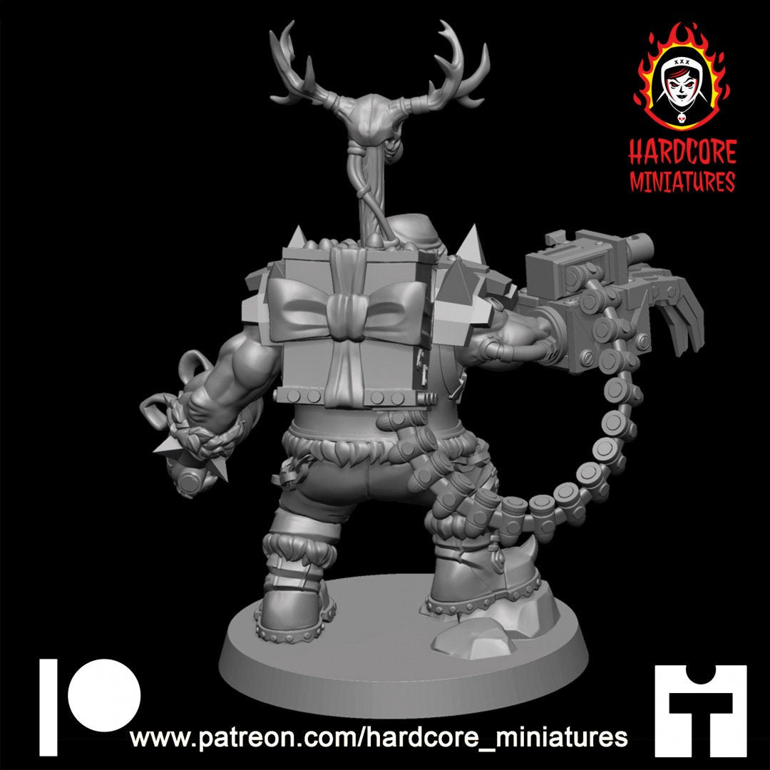 Santa Claws Boss Ork Orc - Orcs Orks Orkaz Boyz - Hardcore Miniatures - Slugga
