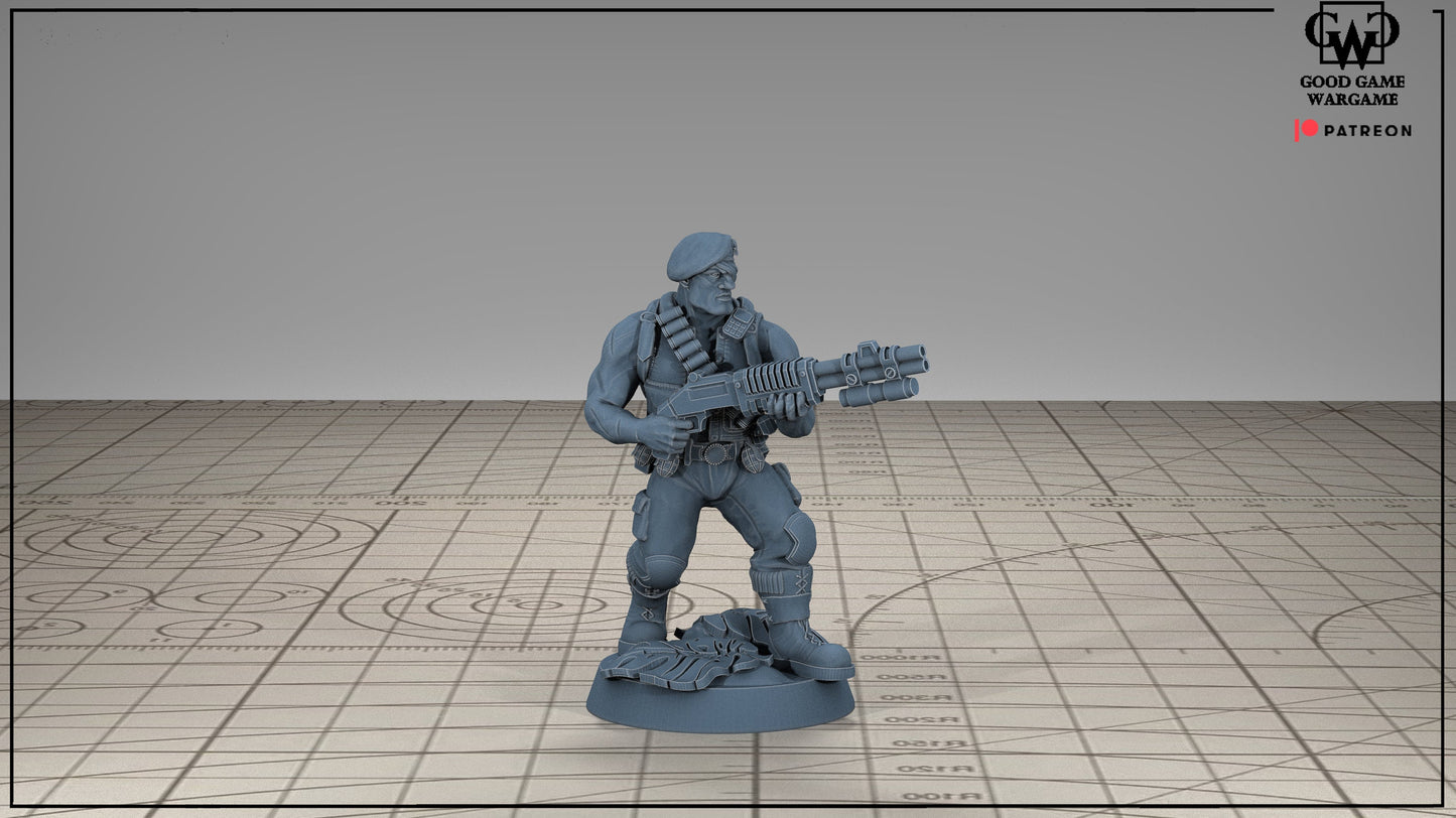 10 x HQ - Head Quarters Imperial Jungle Fighters of the Warrior Guard Division- Patrol Combat Korps Assembled