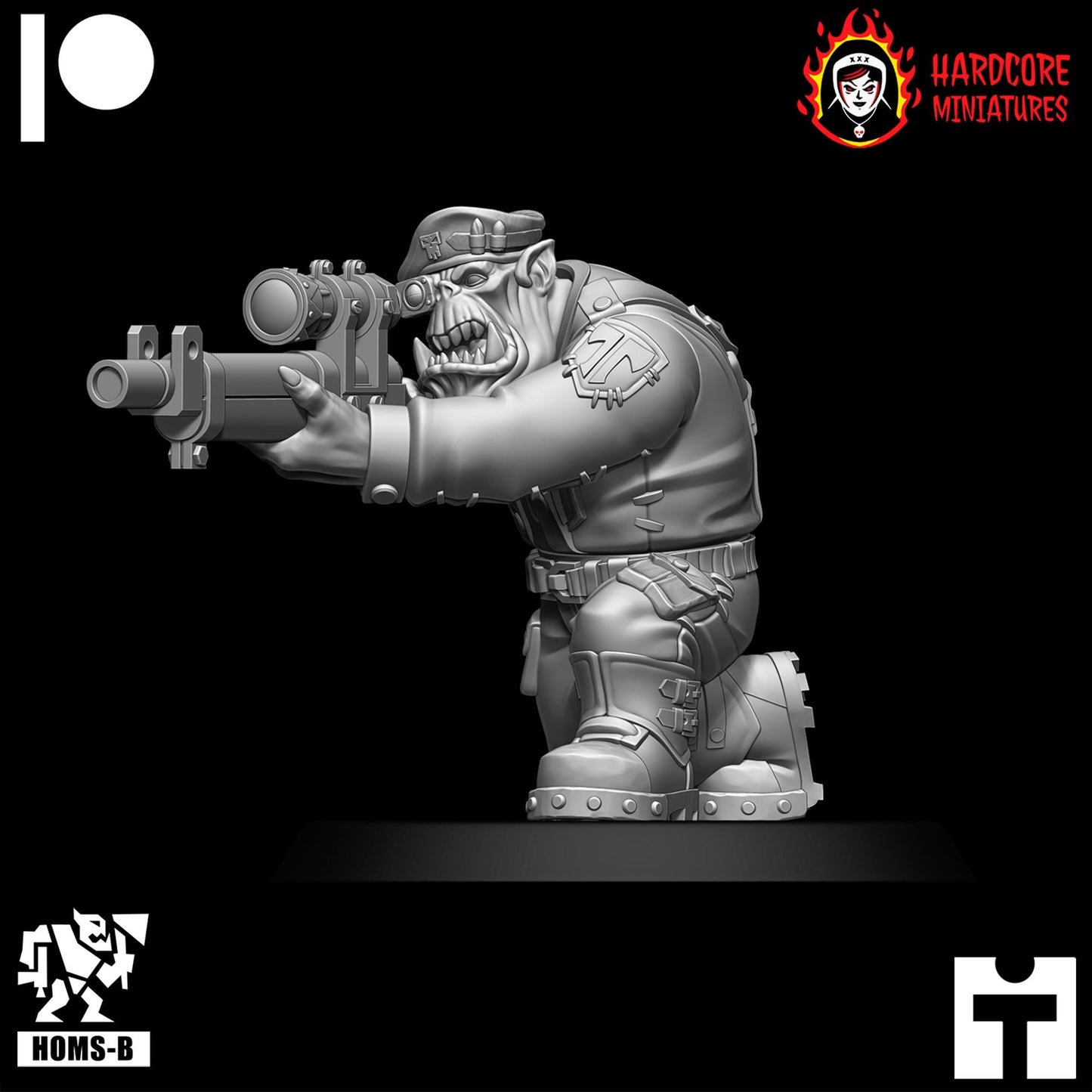 Space Brit Orcs Kommandoz Special Weapons - Hardcore Miniatures - Modular Ork Boyz