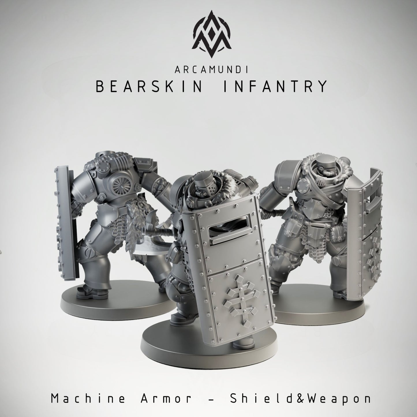 Mechanised Armour with Axe and Shield - New Antioch Proxy