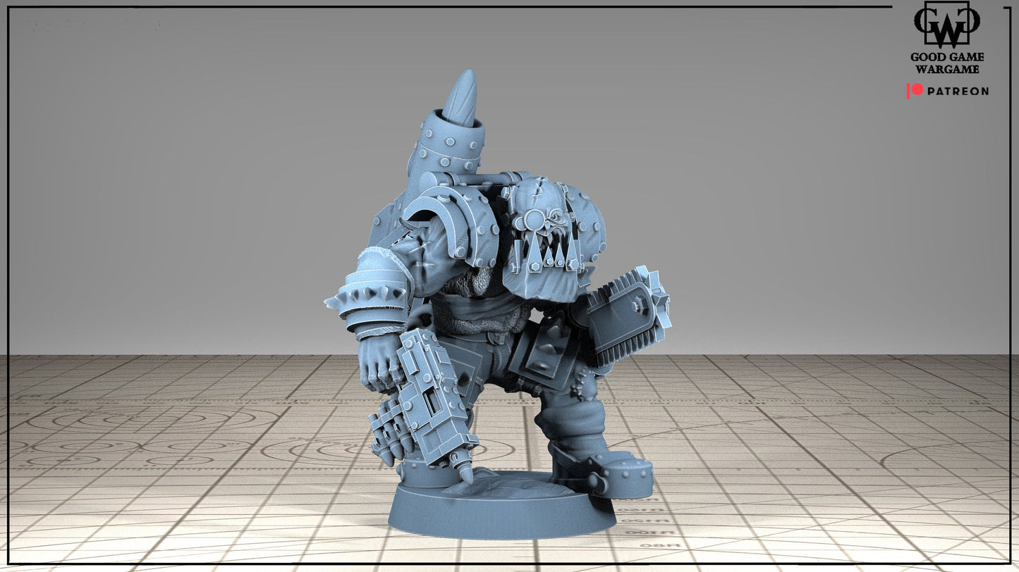 10 x Orkaz Ork Orc Boyz Big Tootha - Boyz that Fly through the Storm - Jetpacks