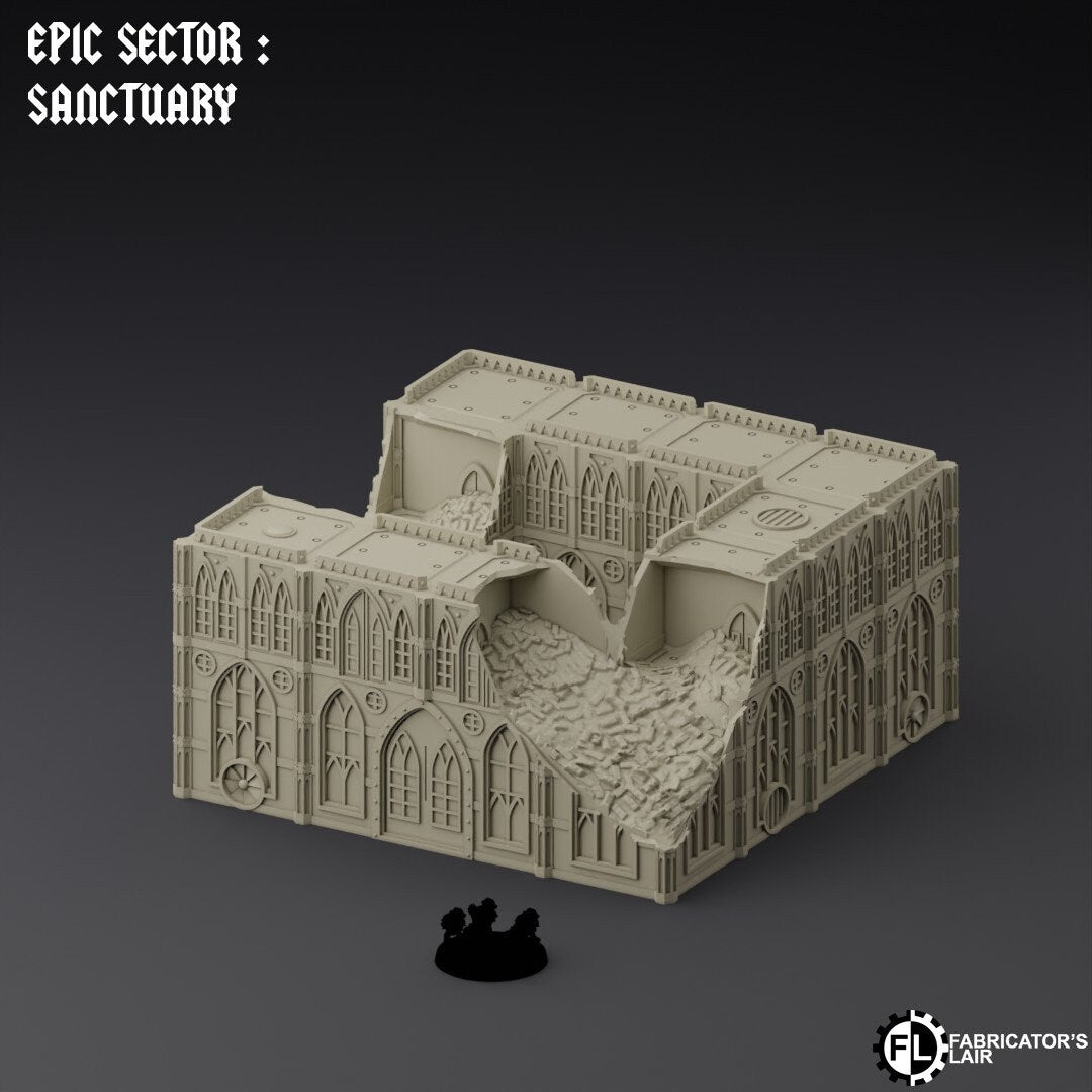 Ruined City Large Building Scatter Terrain - Epic Scale -