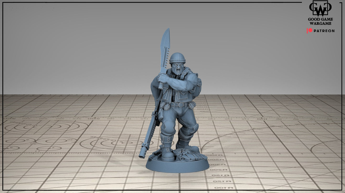 10 x Imperial Jungle Fighters of the Warrior Guard Division Squad 2 -Patrol Combat Korps Assembled -Militarum