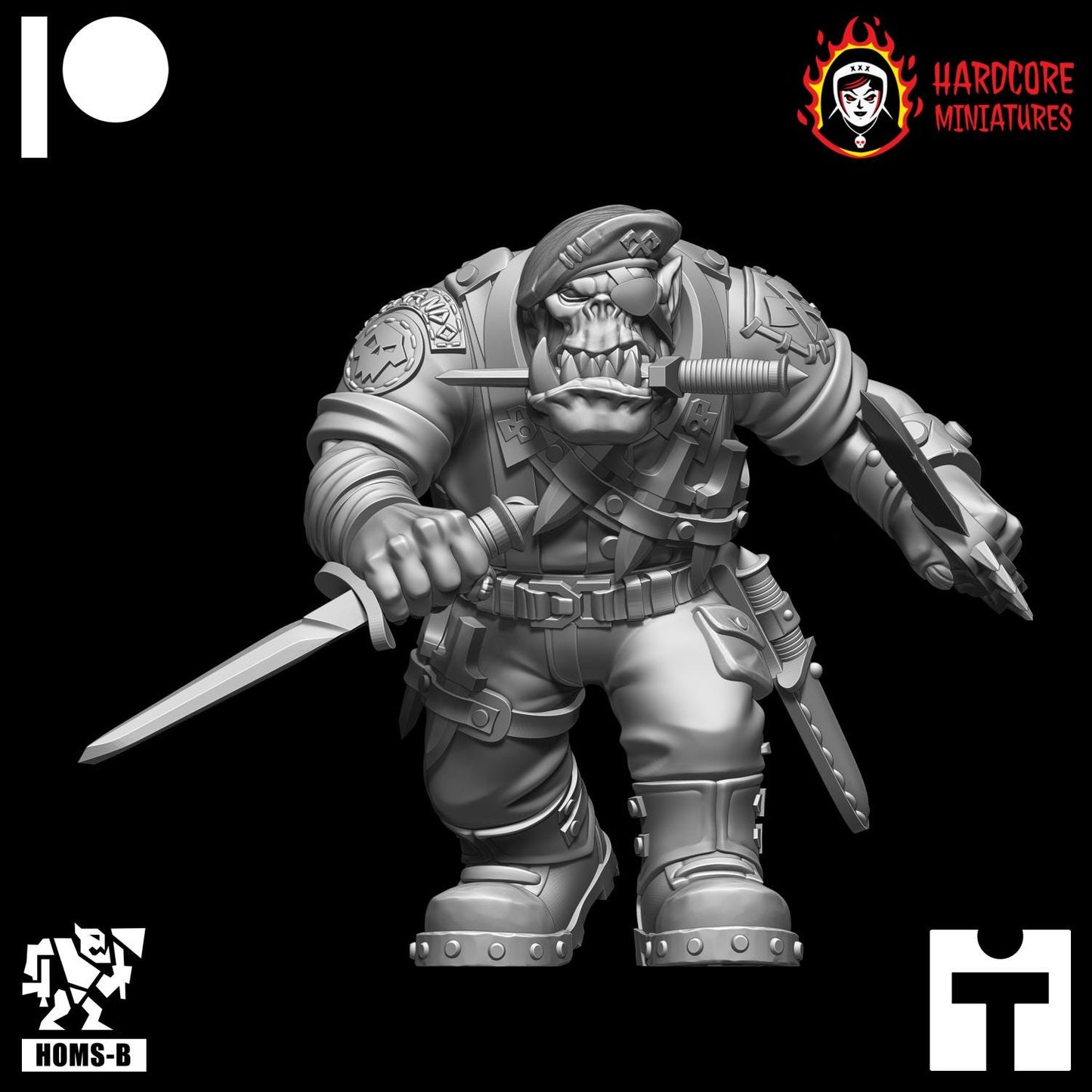 Brit Ork Kommando Squad - Hardcore Miniatures - Modular Ork Boyz