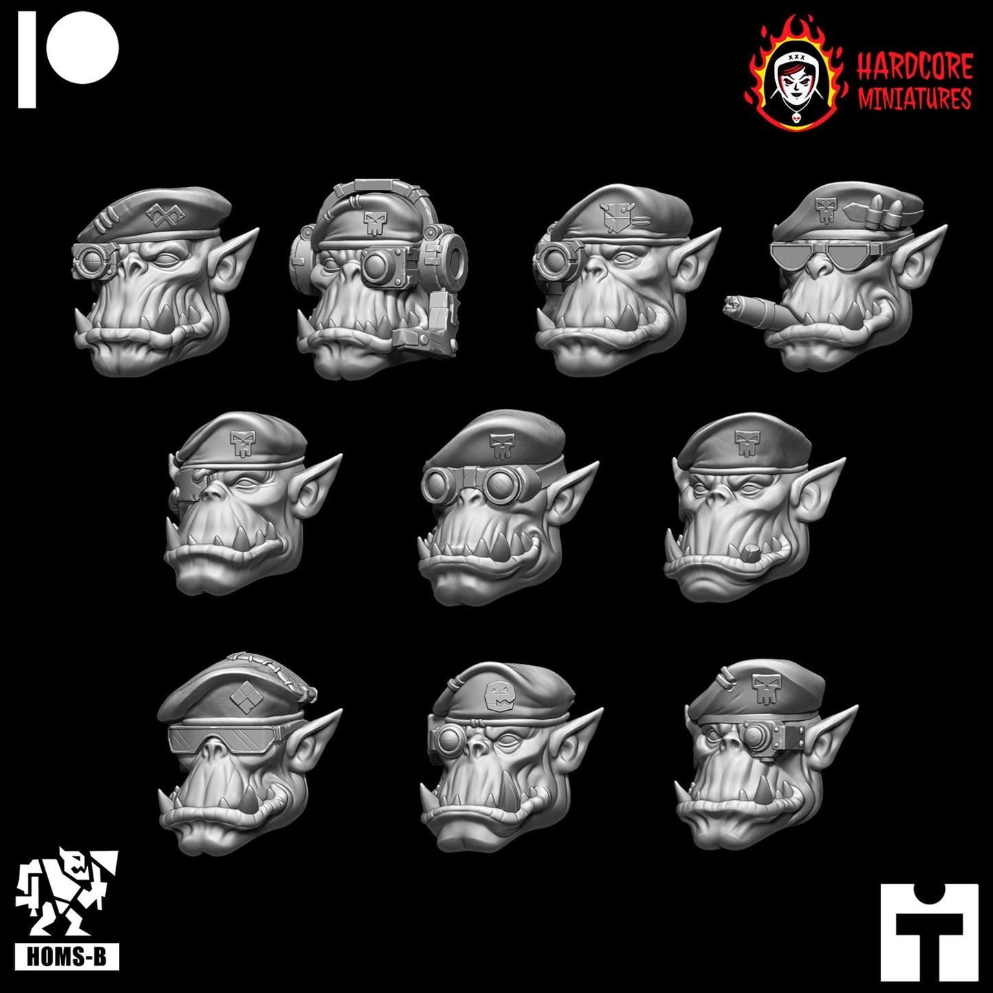 Space Brit Orcs Bits - Hardcore Miniatures - Modular Ork Boyz