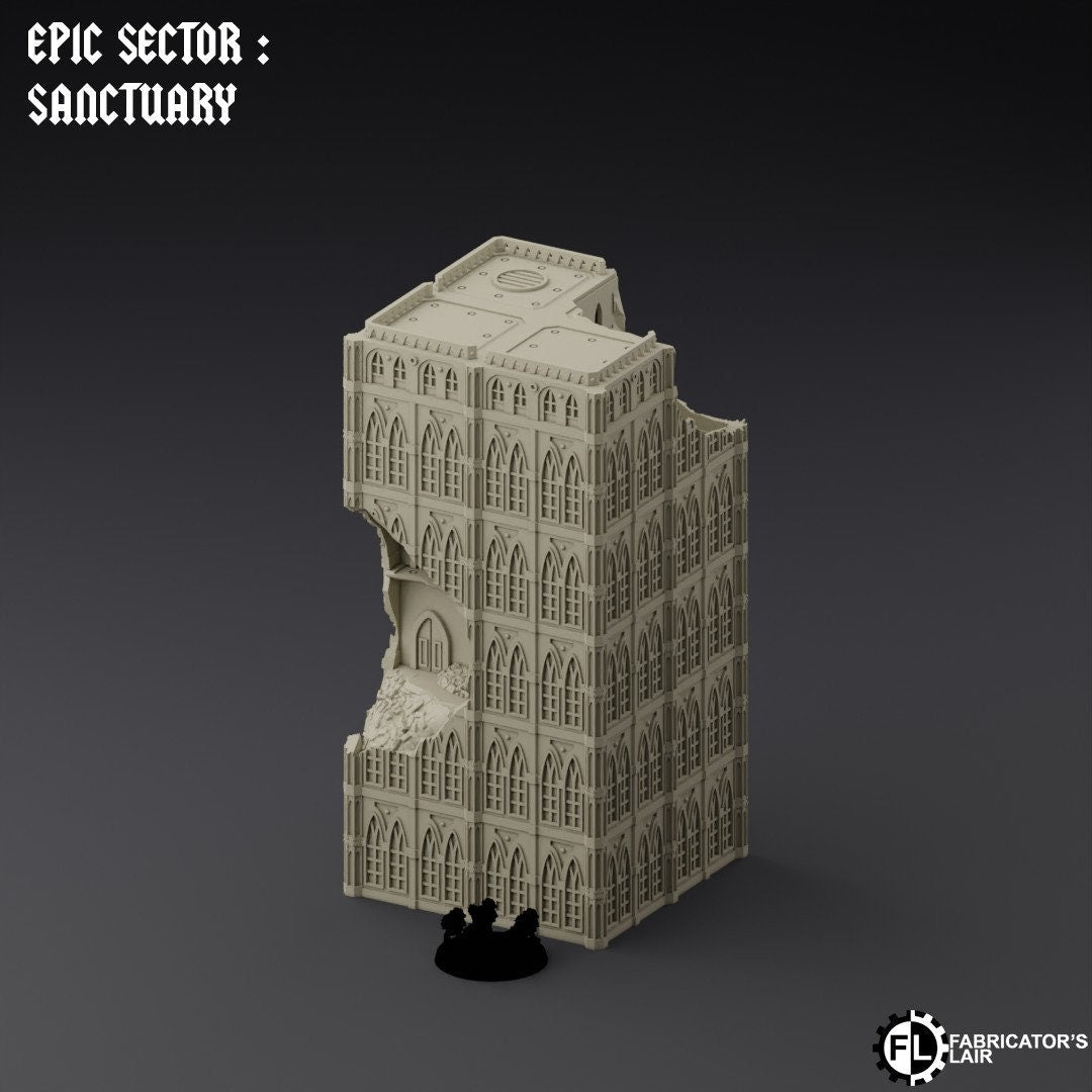 Ruined City Large Building Scatter Terrain - Epic Scale - Imperialis Legions - Titanicus