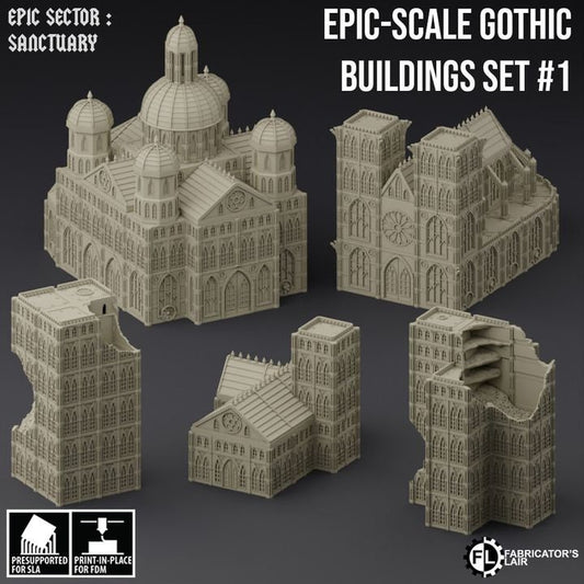 Ruined City Large Building Scatter Terrain - Epic Scale - Imperialis Legions - Titanicus