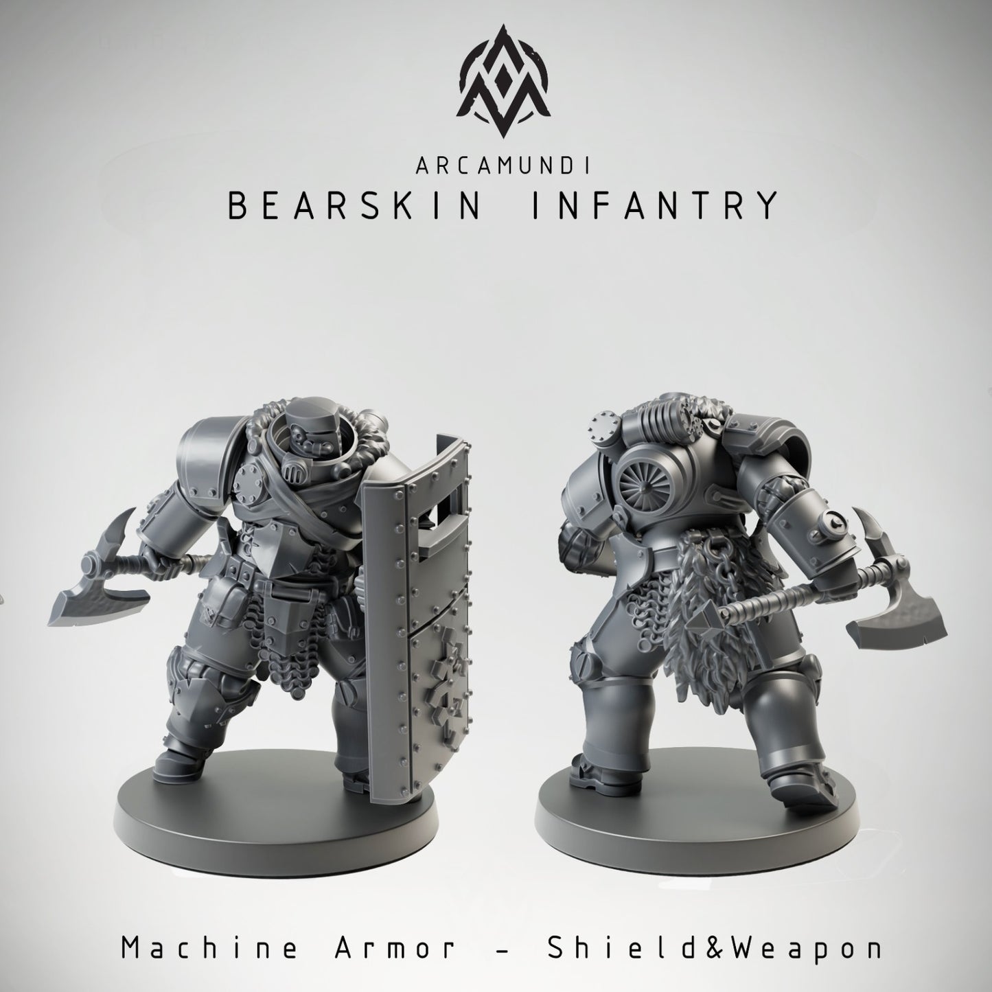Mechanised Armour with Axe and Shield - New Antioch Proxy