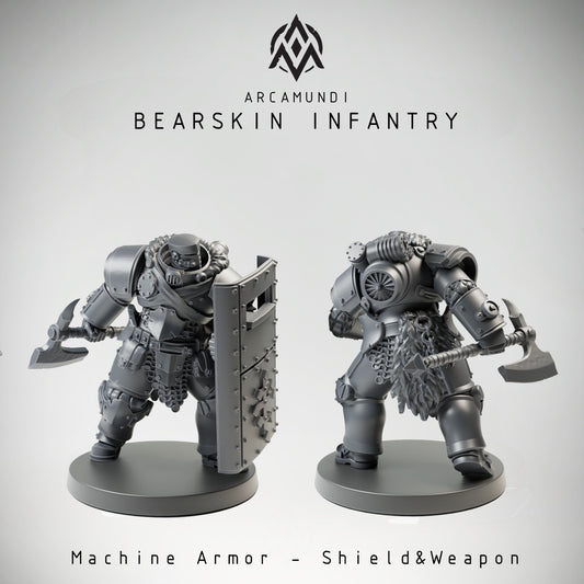 Mechanised Armour with Axe and Shield - New Antioch Proxy