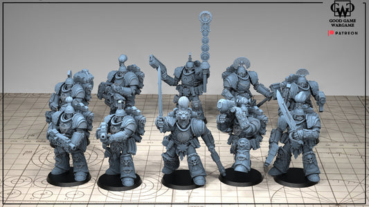 10 x  Marines of the Space Tonatis Skull Division