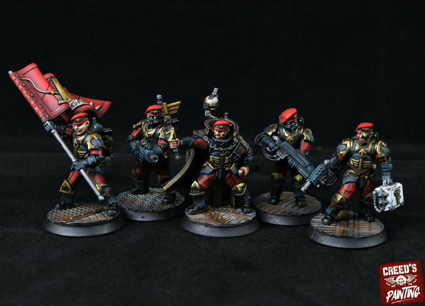 5 x Rundsgaard Command Squad - SHOCK TROOPS of the Imperial Regiment Mechanicus Guard Militarum Astra