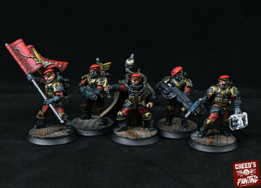 5 x Rundsgaard Command Squad - SHOCK TROOPS of the Imperial Regiment Mechanicus Guard Militarum Astra