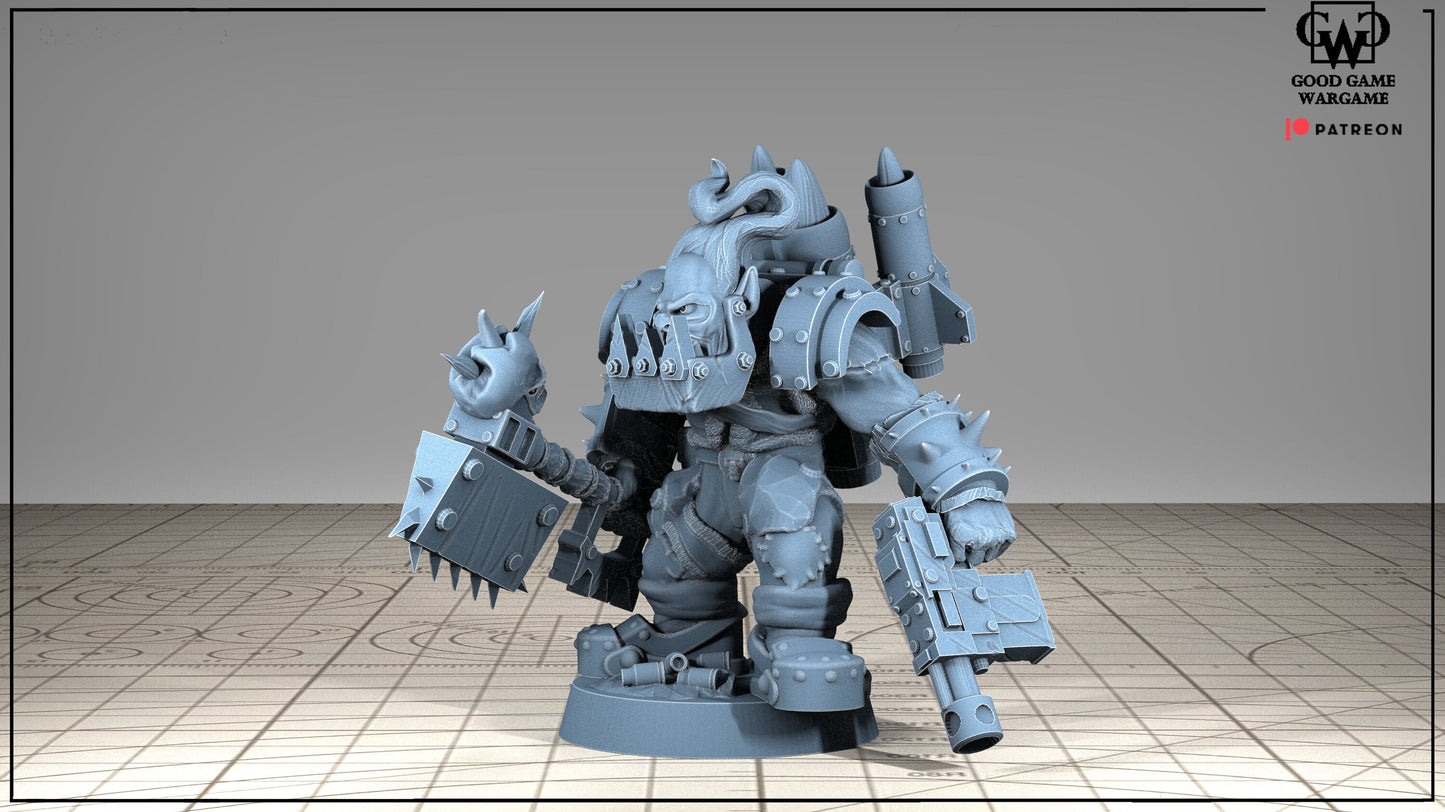10 x Orkaz Ork Orc Boyz Big Tootha - Boyz that Fly through the Storm - Jetpacks