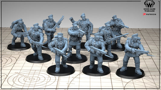 10 x Assembled Steel guard of the Imperial Division