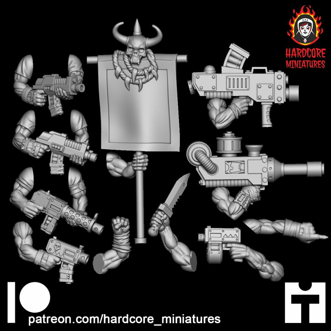 Ork Weapons Bits and Bobs! - Orkaz Orcs - Hardcore Miniatures