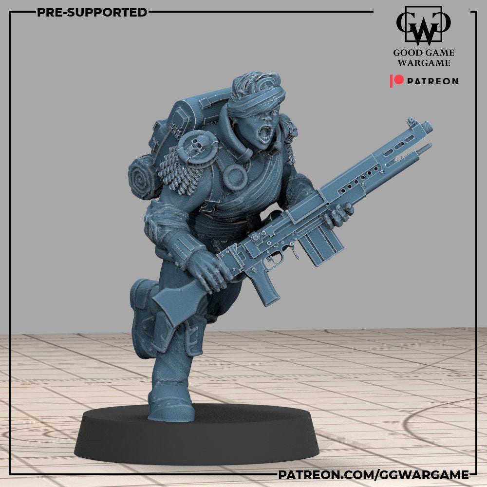 11 x Female Womens Imperial Fighters of the Warrior Guard Division- Patrol Combat Korps Assembled