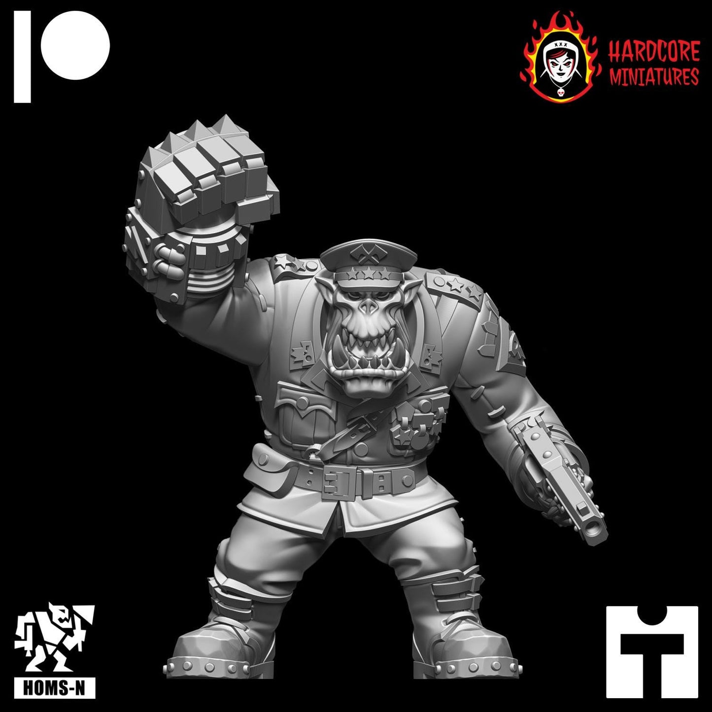 Brit Orcs Noble Officer - Hardcore Miniatures - Modular Ork Boyz