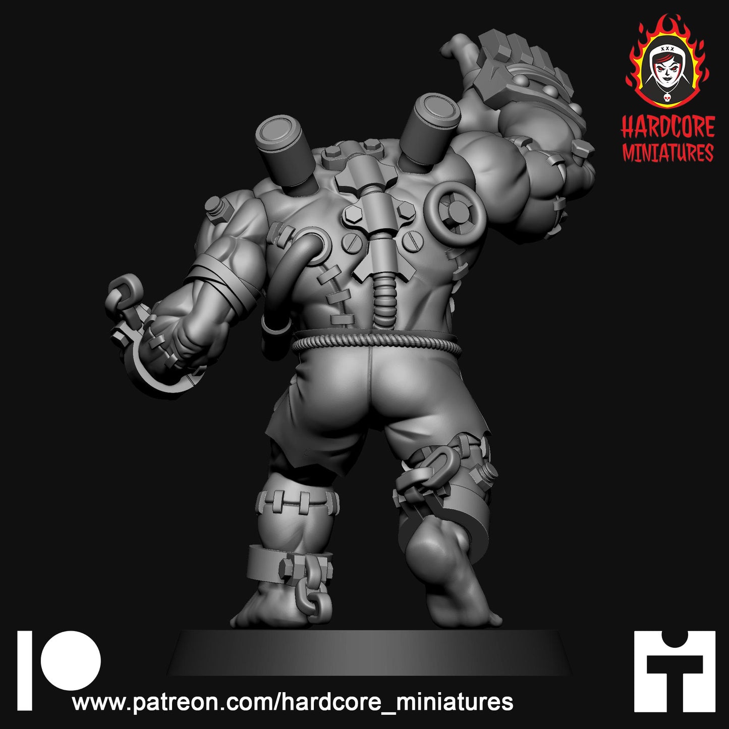 Frankenork Space Orc of the Skull Gang - Orkaz Ork Orc Boyz Big Tootha - Nobz, Shoota Boys - Patrol of Combat - Hardcore Miniatures