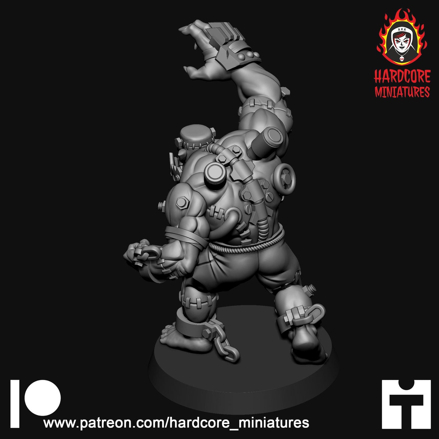 Frankenork Space Orc of the Skull Gang - Orkaz Ork Orc Boyz Big Tootha - Nobz, Shoota Boys - Patrol of Combat - Hardcore Miniatures