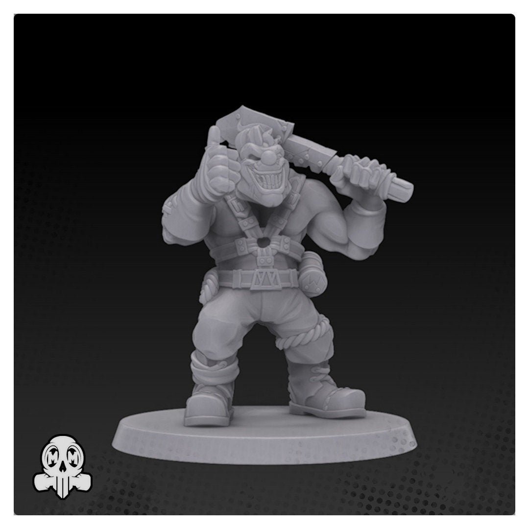 Twisted Metal Orc - 4 x heads - Orcs Orks Orkaz Boyz - Clown Ork - Malicious Minis