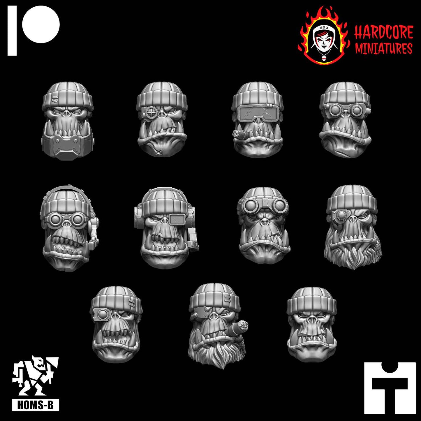 Space Brit Orcs Bits - Hardcore Miniatures - Modular Ork Boyz