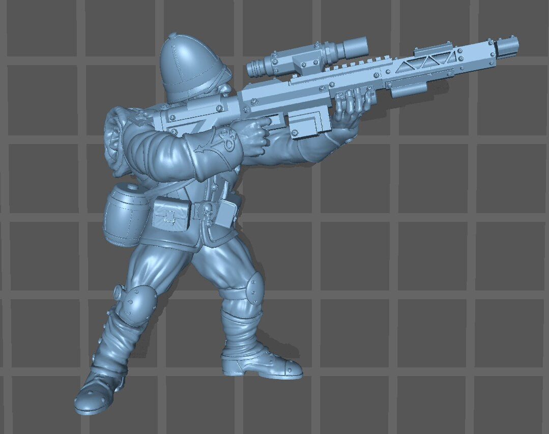5 x Colonial Heavy Weapon Warriors of the Imperial Praetorian Division Guard
