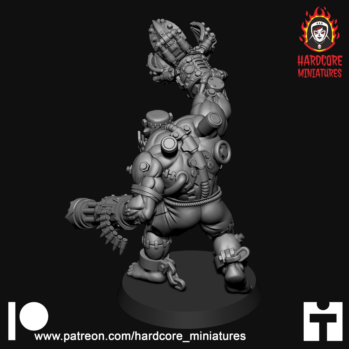 Frankenork Space Orc of the Skull Gang - Orkaz Ork Orc Boyz Big Tootha - Nobz, Shoota Boys - Patrol of Combat - Hardcore Miniatures