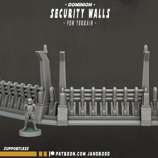 Security Walls - Jandro - Suitable for Star Wars Legion Scale.
