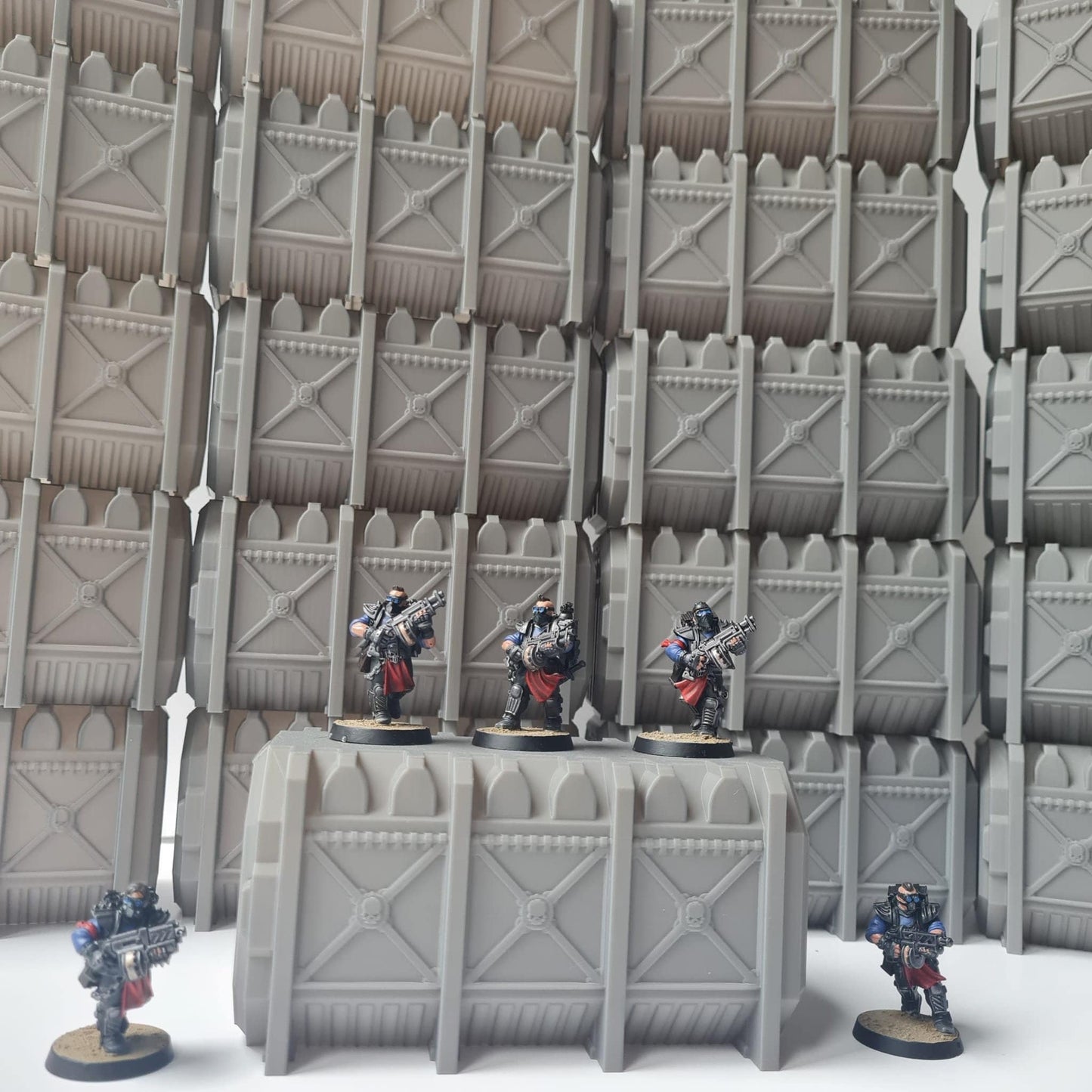 10 x Industrial Armoured Containers Terrain - Tabletop Bundle -