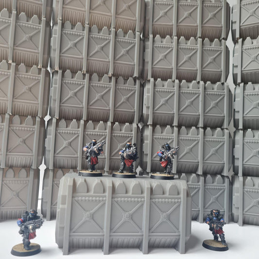 10 x Industrial Armoured Containers Terrain - Tabletop Bundle -