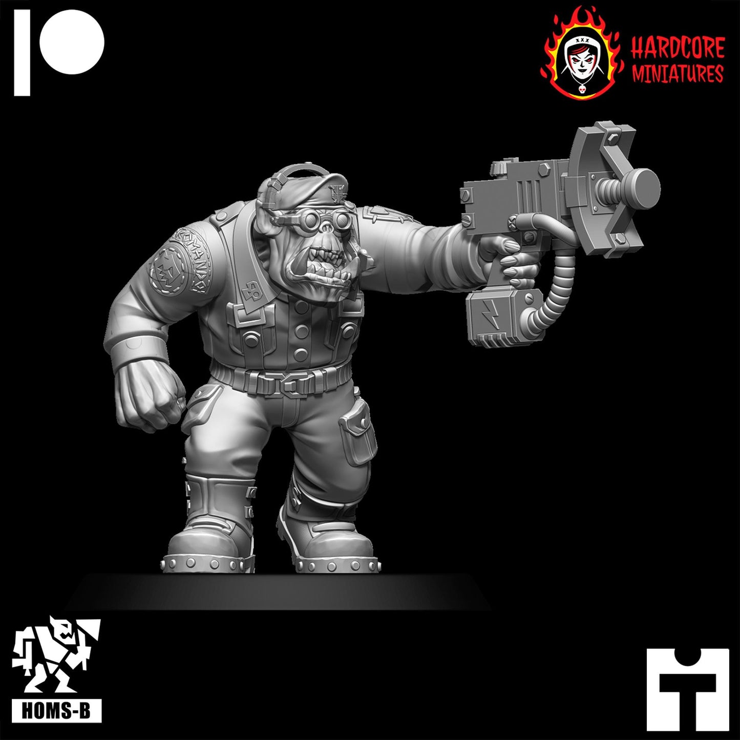 Space Brit Orcs Kommandoz Special Weapons - Hardcore Miniatures - Modular Ork Boyz