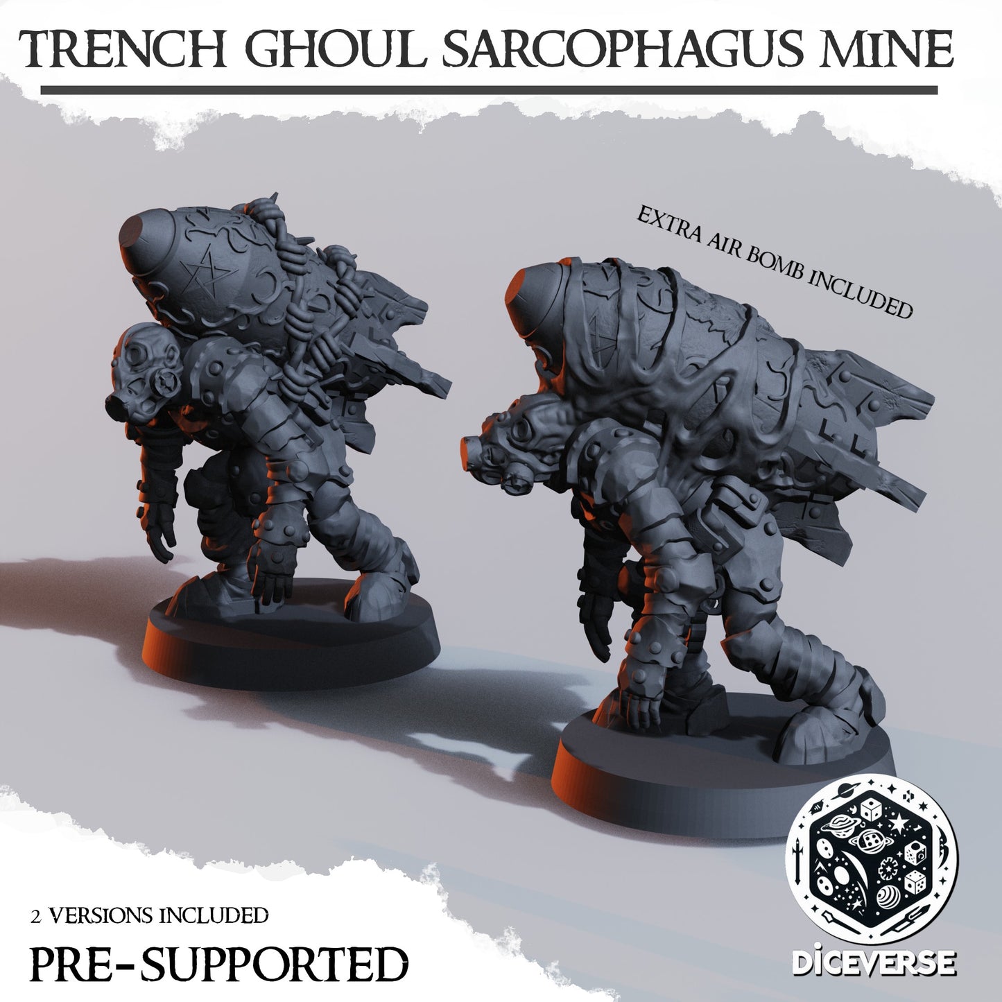 2 x Trench Ghoul Ghost Sarcophagus Mines