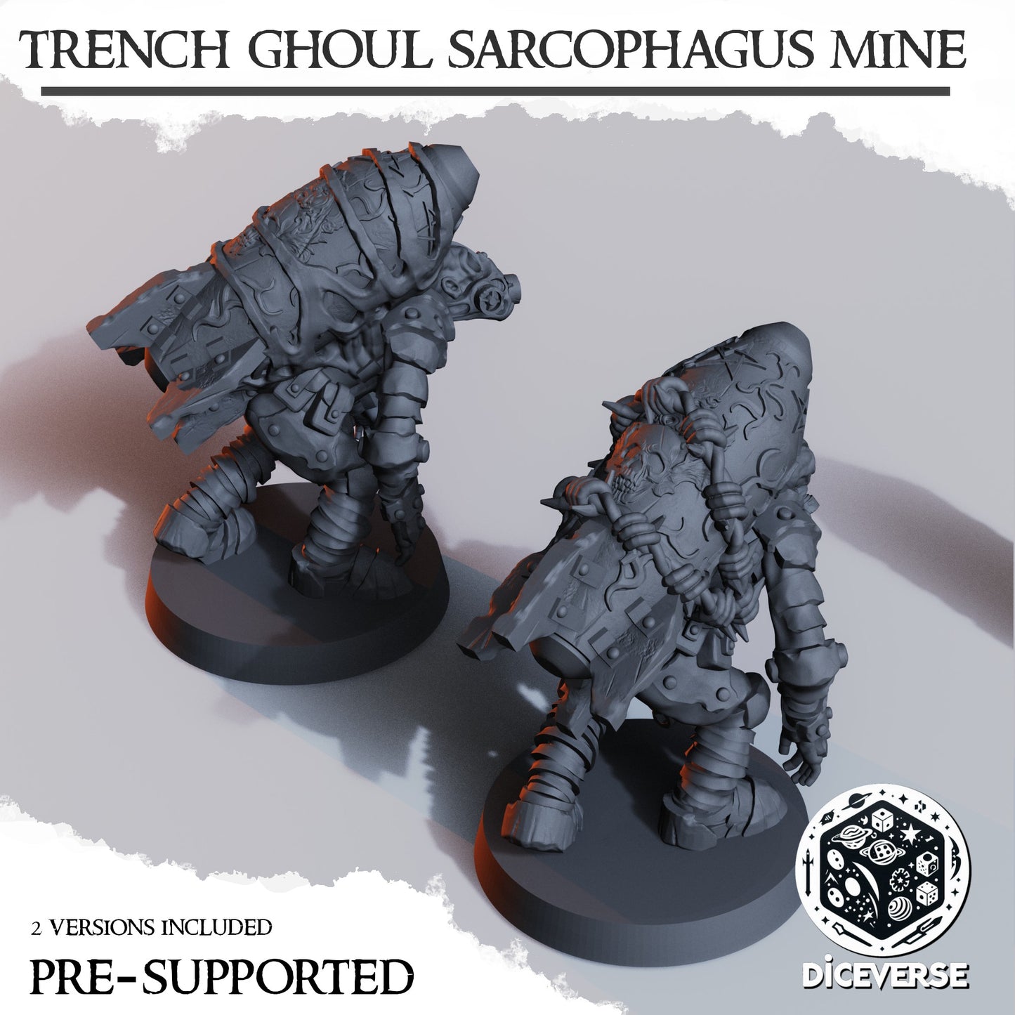 2 x Trench Ghoul Ghost Sarcophagus Mines
