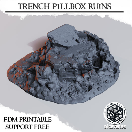 Trench Terrain: Pillbox Ruins - Trench Crusade Scenery